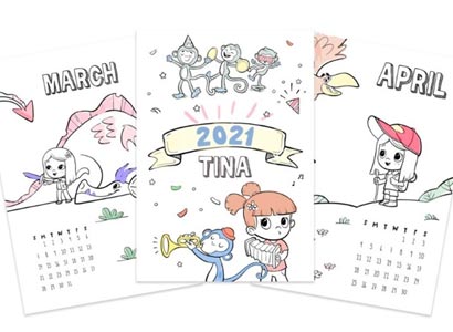 Calendarios personalizados para colorear Calendarios personalizados para colorear